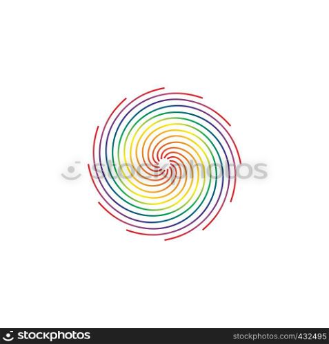 colorful circle blend rainbow icon abstract