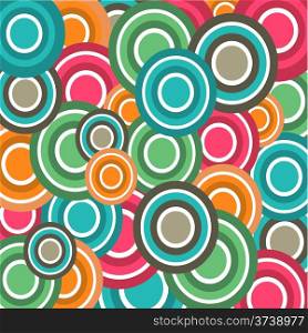 Colorful Circle Doodles Seamless Pattern. Illustration Background