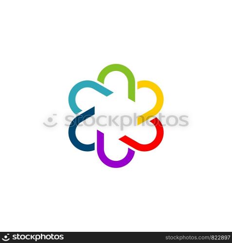 Colorful Circle Flower vector Logo Template Illustration Design. Vector EPS 10.