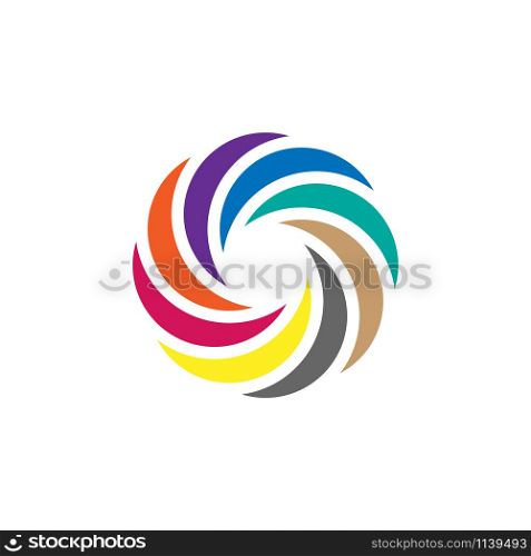 Colorful circle icon graphic design template vector isolated. Colorful circle icon graphic design template vector