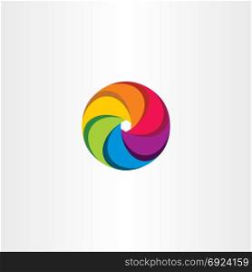 colorful circle logo business sign tech