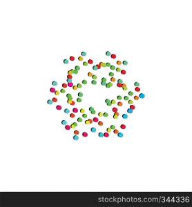 colorful circle particles background vector design 