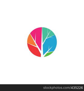 colorful circle tree logo symbol design