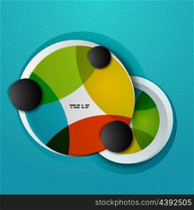 Colorful circles abstract vector design template