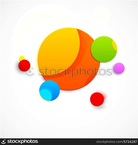 Colorful circles infoagraphic template, abstract bright design illustration