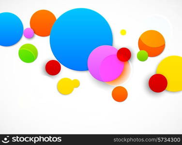 Colorful circles infographic template, abstract bright design illustration