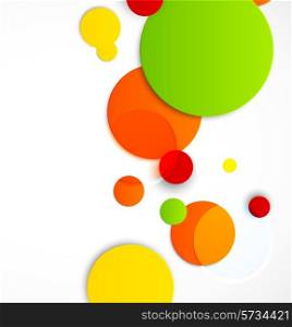 Colorful circles infographic template, abstract bright design illustration