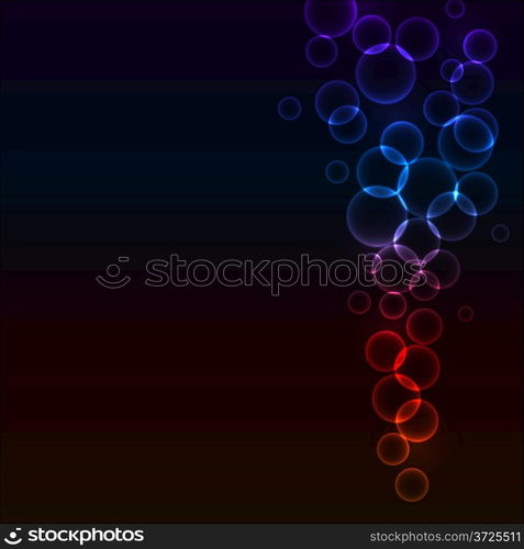 Colorful circles stream background with copy space. EPS10 file.