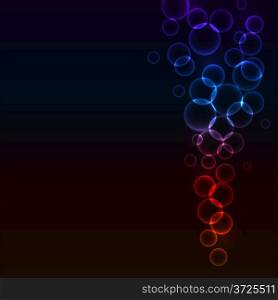 Colorful circles stream background with copy space. EPS10 file.