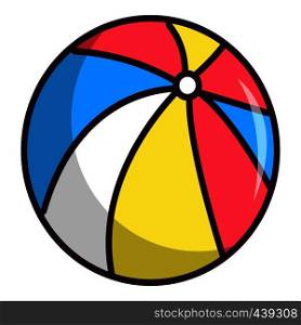 Colorful circus ball icon. Cartoon illustration of colorful circus ball vector icon for web. Colorful circus ball icon, cartoon style