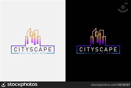 Colorful Cityscape Abstract Logo Design. Usable For Architecture, Business, Community, Tech, Services Company. Vector Logo Design Illustration. Graphic Design Element.