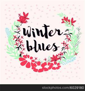 Colorful collection of winter floral arrangement and flowers for invitation, wedding or greeting cards, vector illustration