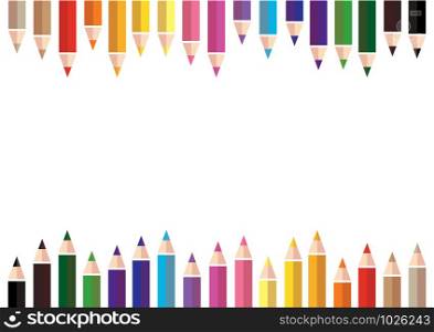 colorful color pencil background vector