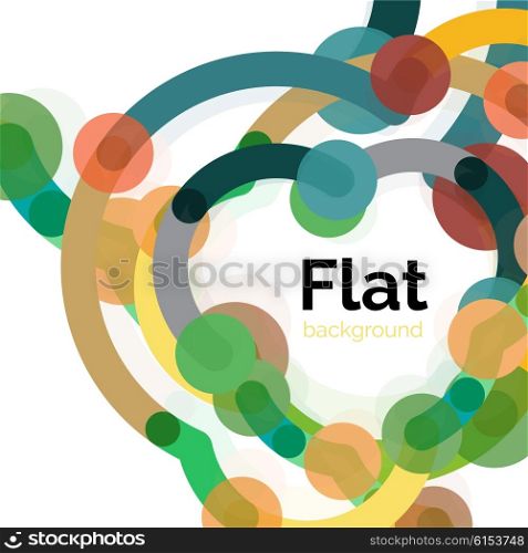 Colorful connected lines on white - abstract background. Colorful connected lines on white. Flat design abstract background