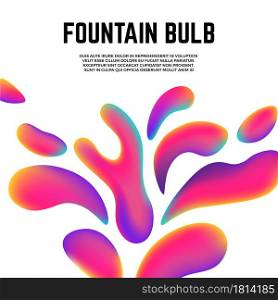 Colorful contemporary shapes. Liquid or fluid elements, coloring splash background. Magic art vector poster. Contemporary abstract colorful decorative illustration. Colorful contemporary shapes. Liquid or fluid elements, coloring splash background. Magic art vector poster