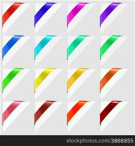 Colorful Corners Marks Isolated on Grey Background.. Colorful Corners Marks