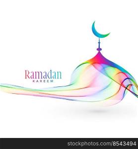 colorful creative mosque design for ramadan kareem season