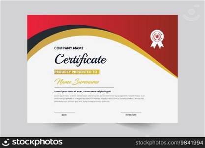 Colorful creative style certificate template Vector Image