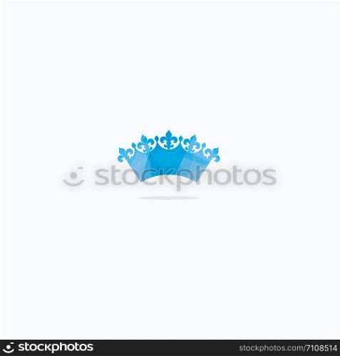 Colorful crown logo design, abstract king crown vector icon.