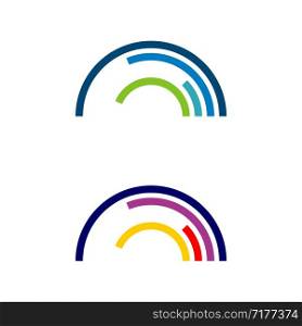 Colorful Curve Lines Logo Template Illustration Design. Vector EPS 10.
