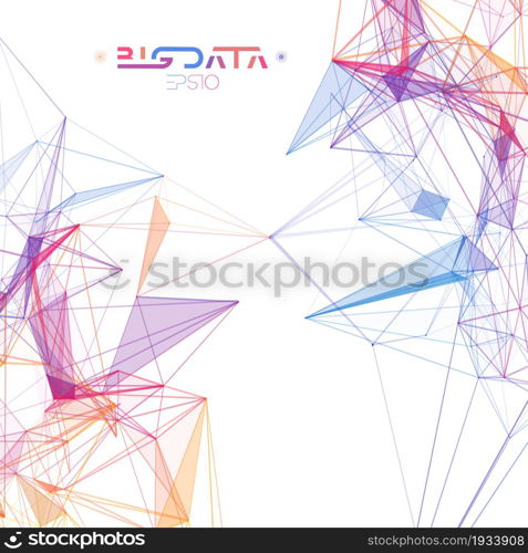 Colorful data abstract infographic. Data sorting color flow.. Colorful data abstract infographic. Data sorting color flow. Bigdata abstract plexus vector background.