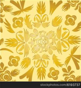 Colorful decorative wallpaper of the gilded colour. Decorative wallpaper of the gilded colour