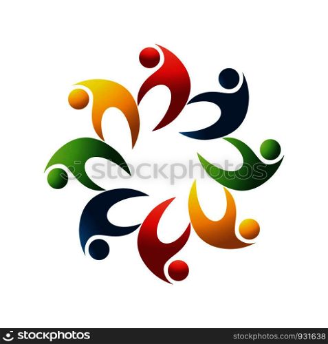 Colorful design of children's and community icons. vector logo design with beautiful color combination