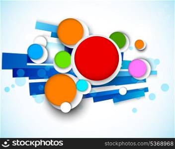 Colorful design with circles. Abstract illustration