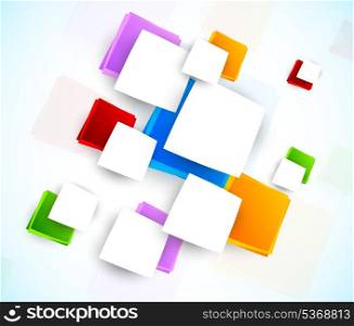 Colorful design with squares. Abstract illustration