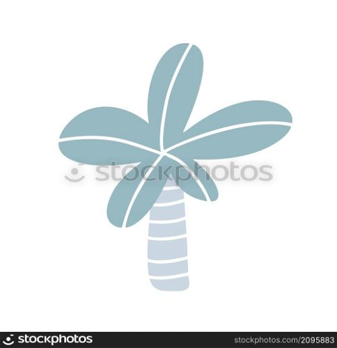 Colorful doodle palm tree illustration in scandinavian vector style. Hand drawn palm tree icon. Cute kids illustration on white background.. Colorful doodle palm tree illustration in scandinavian vector style. Hand drawn palm tree icon. Cute kids illustration on white background