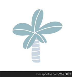 Colorful doodle palm tree illustration in scandinavian vector style. Hand drawn palm tree icon. Cute kids illustration on white background.. Colorful doodle palm tree illustration in scandinavian vector style. Hand drawn palm tree icon. Cute kids illustration on white background