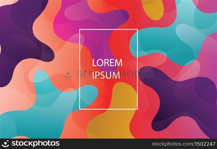 Colorful Dynamic Background Wavy Abstract Shape Composition