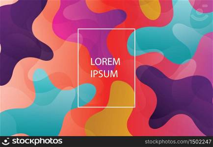 Colorful Dynamic Background Wavy Abstract Shape Composition