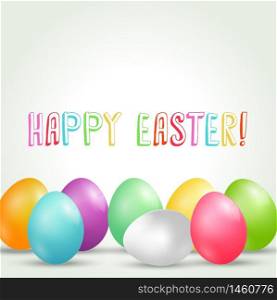 Colorful Easter eggs background.Vector