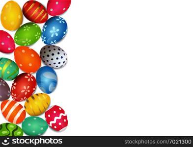 Colorful Easter Eggs Border