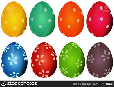Colorful Easter Eggs Collection