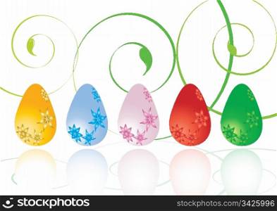 Colorful Easter eggs, vector illustration