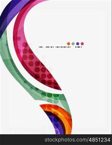 Colorful elegant flowing wave. Vector template background for workflow layout, diagram, number options or web design