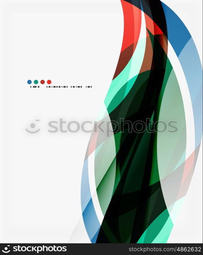 Colorful elegant wave creative layout. Vector template background for workflow layout, diagram, number options or web design