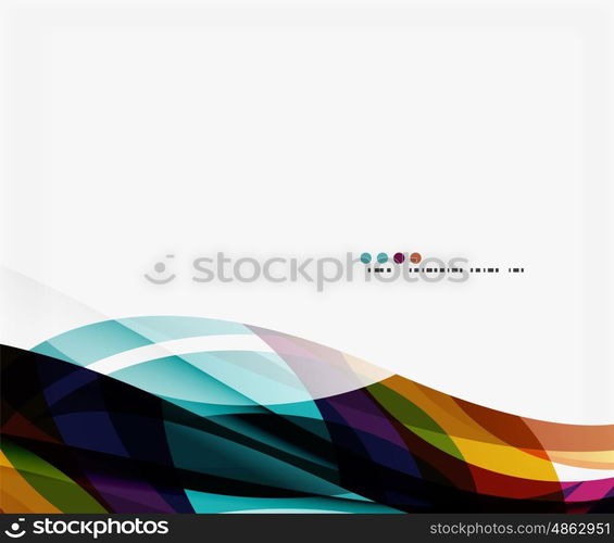 Colorful elegant wave creative layout. Vector template background for workflow layout, diagram, number options or web design