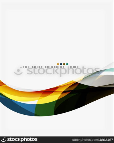 Colorful elegant wave creative layout. Vector template background for workflow layout, diagram, number options or web design