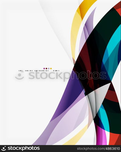 Colorful elegant wave creative layout. Vector template background for workflow layout, diagram, number options or web design