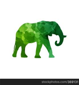 colorful elephant watercolor theme vector