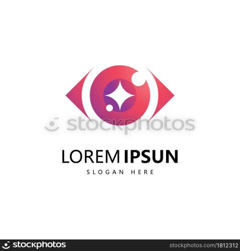 Colorful eye care Health eye logo Template. Icon symbol