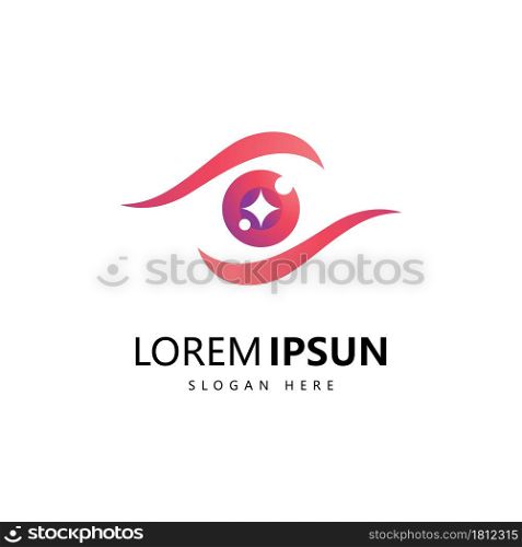 Colorful eye care Health eye logo Template. Icon symbol