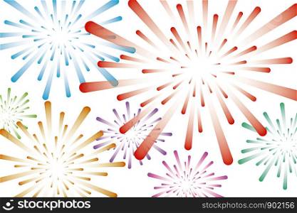 Colorful fireworks background vector illustration