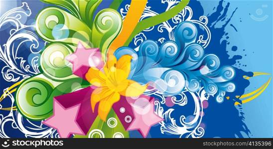 colorful floral background vector illustration