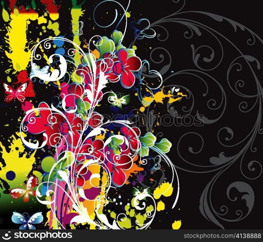 colorful floral background vector illustration