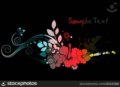 colorful floral background vector illustration