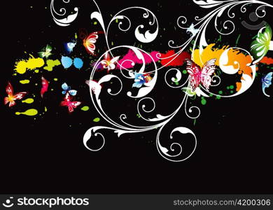 colorful floral background vector illustration